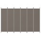 vidaXL Biombo divisor de 6 paneles de tela gris antracita 300x200 cm