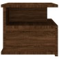vidaXL Mesita de noche flotante 2 uds madera roble marrón 40x31x27 cm vidaXL Mesita de noche flotante 2 uds madera roble marrón 40x31x27 cm