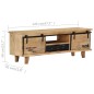 vidaXL Mueble de TV de madera maciza de mango 120x30x40 cm vidaXL Mueble de TV de madera maciza de mango 120x30x40 cm