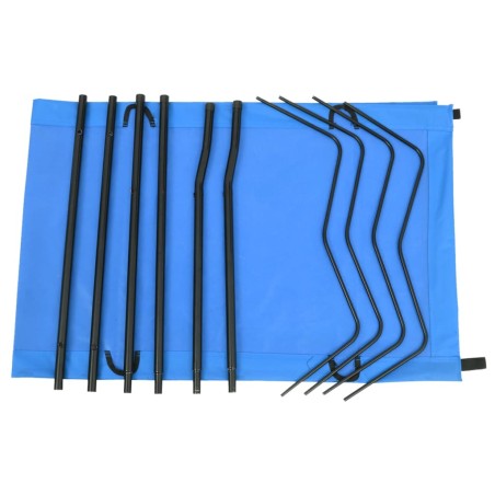 vidaXL Cama de camping tela Oxford y acero azul 180x60x19 cm