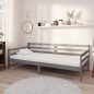 vidaXL Sofá cama con colchón madera de pino maciza gris 90x200 cm vidaXL Sofá cama con colchón madera de pino maciza gris 90x200 cm