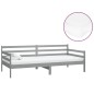 vidaXL Sofá cama con colchón madera de pino maciza gris 90x200 cm vidaXL Sofá cama con colchón madera de pino maciza gris 90x200 cm