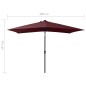 vidaXL Sombrilla con LED y poste de acero rojo burdeos 2x3 m vidaXL Sombrilla con LED y poste de acero rojo burdeos 2x3 m