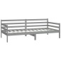 vidaXL Sofá cama con colchón madera de pino maciza gris 90x200 cm vidaXL Sofá cama con colchón madera de pino maciza gris 90x200 cm