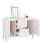 vidaXL Aparador de madera contrachapada blanco 103,5x35x70 cm vidaXL Aparador de madera contrachapada blanco 103,5x35x70 cm
