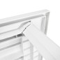 vidaXL Mesa de jardín de plástico blanca 126x76x72 cm vidaXL Mesa de jardín de plástico blanca 126x76x72 cm