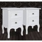 vidaXL Mesitas de noche con 2 cajones 2 unidades MDF blanca vidaXL Mesitas de noche con 2 cajones 2 unidades MDF blanca