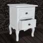 vidaXL Mesitas de noche con 2 cajones 2 unidades MDF blanca vidaXL Mesitas de noche con 2 cajones 2 unidades MDF blanca
