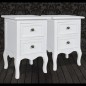 vidaXL Mesitas de noche con 2 cajones 2 unidades MDF blanca vidaXL Mesitas de noche con 2 cajones 2 unidades MDF blanca