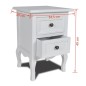 vidaXL Mesitas de noche con 2 cajones 2 unidades MDF blanca vidaXL Mesitas de noche con 2 cajones 2 unidades MDF blanca