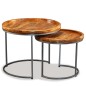 vidaXL Set de mesas auxiliares 2 unidades madera maciza de mango vidaXL Set de mesas auxiliares 2 unidades madera maciza de mango