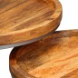 vidaXL Set de mesas auxiliares 2 unidades madera maciza de mango vidaXL Set de mesas auxiliares 2 unidades madera maciza de mango