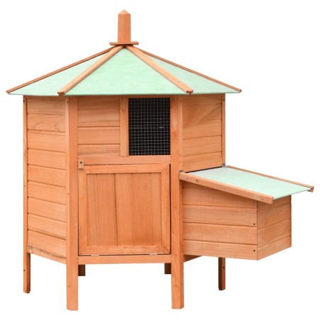 vidaXL Gallinero madera maciza pino y abeto 126x117x125 cm