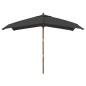 vidaXL Sombrilla jardín poste de madera gris antracita 300x300x273 cm vidaXL Sombrilla jardín poste de madera gris antracita 300x300x273 cm