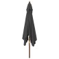 vidaXL Sombrilla jardín poste de madera gris antracita 300x300x273 cm vidaXL Sombrilla jardín poste de madera gris antracita 300x300x273 cm