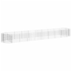 vidaXL Arriate de gaviones de hierro galvanizado 500x100x50 cm