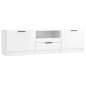 vidaXL Mueble de TV madera contrachapada blanco brillante 140x35x40 cm