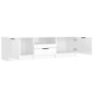 vidaXL Mueble de TV madera contrachapada blanco brillante 140x35x40 cm