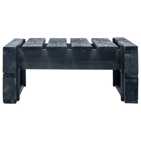 vidaXL Otomana de palés para jardín madera negro