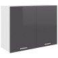 vidaXL Armario colgante cocina contrachapada gris brillo 80x31x60 cm vidaXL Armario colgante cocina contrachapada gris brillo 80x31x60 cm
