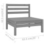 vidaXL Juego de muebles de jardín 8 piezas madera maciza de pino vidaXL Juego de muebles de jardín 8 piezas madera maciza de pino