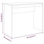 vidaXL Escritorio de madera contrachapada roble ahumado 90x40x72 cm vidaXL Escritorio de madera contrachapada roble ahumado 90x40x72 cm