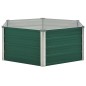 vidaXL Arriate elevado acero galvanizado verde 129x129x46 cm