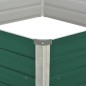 vidaXL Arriate elevado acero galvanizado verde 129x129x46 cm