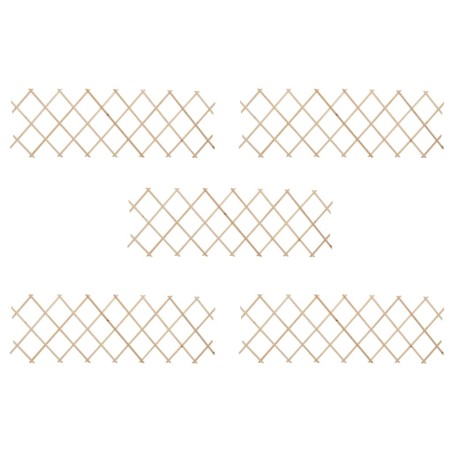 vidaXL Vallas enrejadas 5 uds madera de abeto 180x60 cm