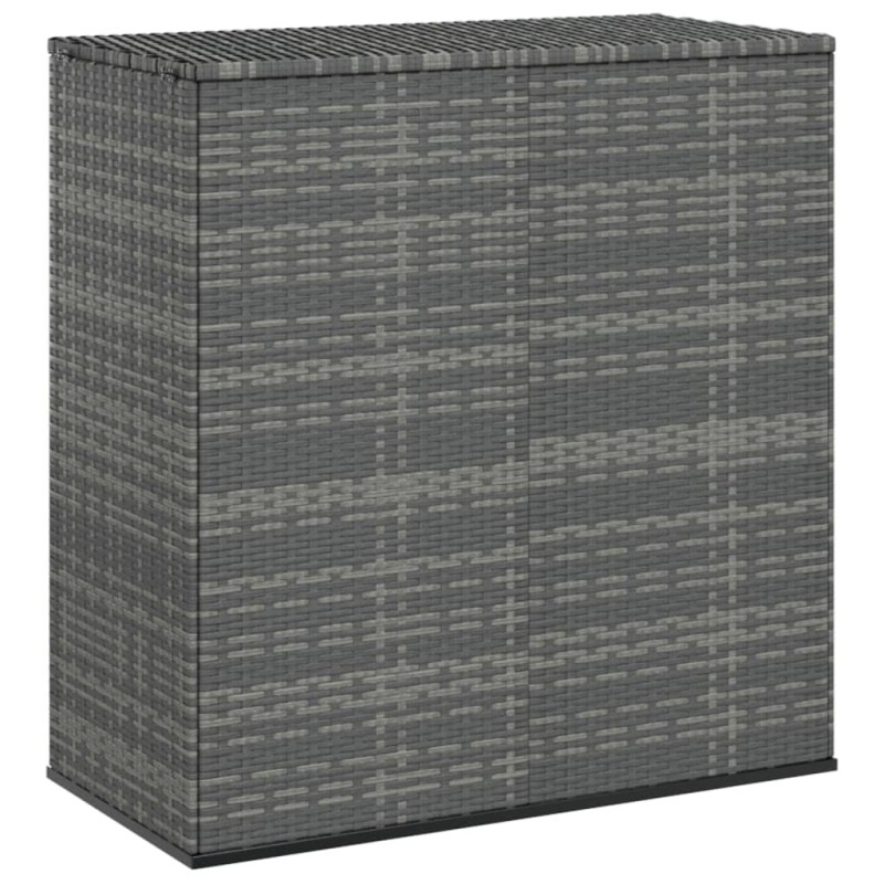 vidaXL Baúl de cojines para jardín de ratán PE gris 100x49x103,5 cm vidaXL Baúl de cojines para jardín de ratán PE gris 100x49x103,5 cm