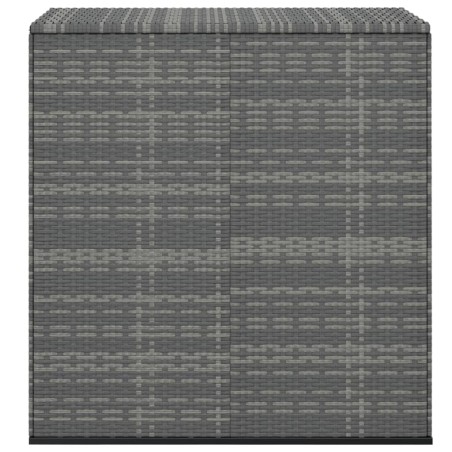vidaXL Baúl de cojines para jardín de ratán PE gris 100x49x103,5 cm