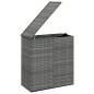 vidaXL Baúl de cojines para jardín de ratán PE gris 100x49x103,5 cm vidaXL Baúl de cojines para jardín de ratán PE gris 100x49x103,5 cm
