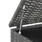 vidaXL Baúl de cojines para jardín de ratán PE gris 100x49x103,5 cm vidaXL Baúl de cojines para jardín de ratán PE gris 100x49x103,5 cm