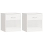 vidaXL Mesitas de noche con cajón 2 unidades blancas vidaXL Mesitas de noche con cajón 2 unidades blancas