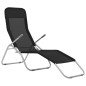 vidaXL Tumbonas plegables 2 unidades textilene negro vidaXL Tumbonas plegables 2 unidades textilene negro