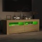 vidaXL Mueble de TV con luces LED roble Sonoma 120x35x40 cm