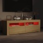vidaXL Mueble de TV con luces LED roble Sonoma 120x35x40 cm