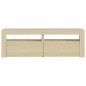 vidaXL Mueble de TV con luces LED roble Sonoma 120x35x40 cm