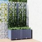 vidaXL Jardinera con enrejado PP gris oscuro 80x40x136 cm vidaXL Jardinera con enrejado PP gris oscuro 80x40x136 cm