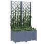 vidaXL Jardinera con enrejado PP gris oscuro 80x40x136 cm vidaXL Jardinera con enrejado PP gris oscuro 80x40x136 cm