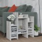 vidaXL Armario auxiliar madera contrachapada gris hormigón 60x26x60 cm vidaXL Armario auxiliar madera contrachapada gris hormigón 60x26x60 cm