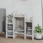 vidaXL Armario auxiliar madera contrachapada gris hormigón 60x26x60 cm vidaXL Armario auxiliar madera contrachapada gris hormigón 60x26x60 cm
