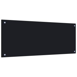  vidaXL Protección salpicaduras cocina vidrio templado negro 100x40 cm