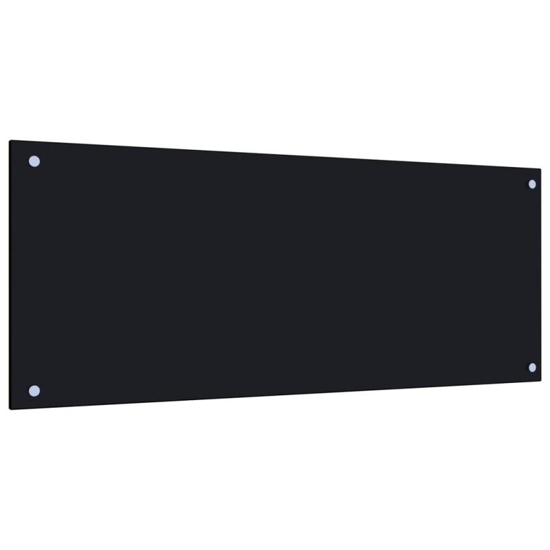 vidaXL Protección salpicaduras cocina vidrio templado negro 100x40 cm