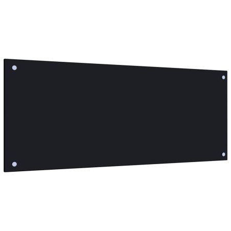  vidaXL Protección salpicaduras cocina vidrio templado negro 100x40 cm