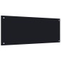  vidaXL Protección salpicaduras cocina vidrio templado negro 100x40 cm