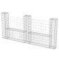 vidaXL Cesta en forma de U muro de gaviones galvanizado 240x20x100 cm vidaXL Cesta en forma de U muro de gaviones galvanizado 240x20x100 cm