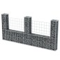 vidaXL Cesta en forma de U muro de gaviones galvanizado 240x20x100 cm vidaXL Cesta en forma de U muro de gaviones galvanizado 240x20x100 cm