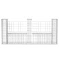 vidaXL Cesta en forma de U muro de gaviones galvanizado 240x20x100 cm vidaXL Cesta en forma de U muro de gaviones galvanizado 240x20x100 cm