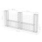 vidaXL Cesta en forma de U muro de gaviones galvanizado 240x20x100 cm vidaXL Cesta en forma de U muro de gaviones galvanizado 240x20x100 cm